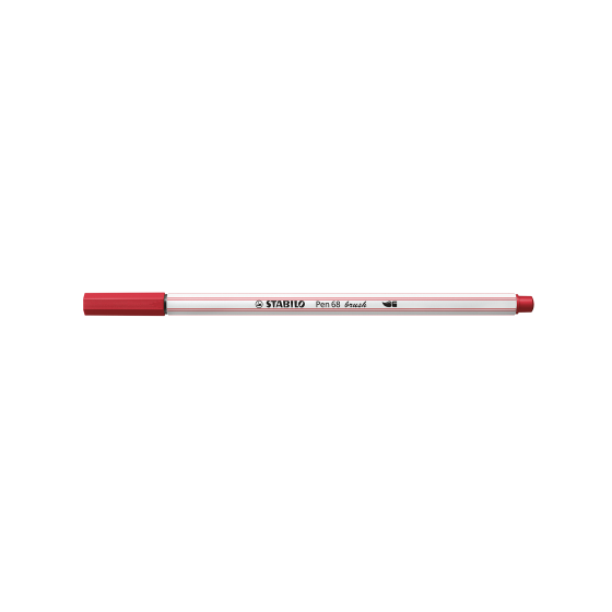 ROTULADOR PUNTA FIBRA PINCEL PEN 68 BRUSH ROJO OSCURO STABILO 568/50 (x10 unidades)