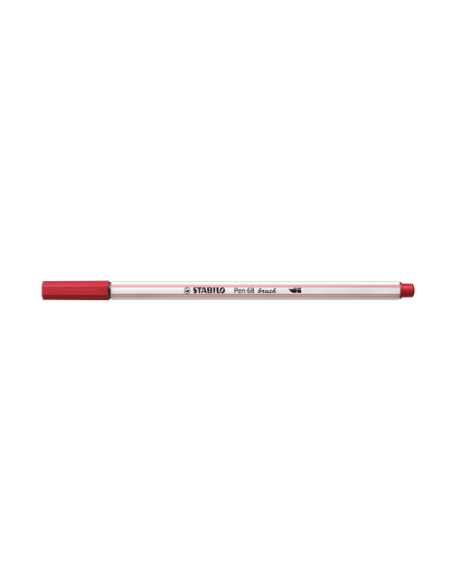 ROTULADOR PUNTA FIBRA PINCEL PEN 68 BRUSH ROJO OSCURO STABILO 568/50 (x10 unidades)
