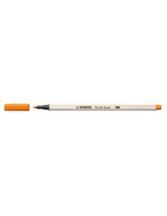 ROTULADOR PUNTA FIBRA PINCEL PEN 68 BRUSH NARANJA STABILO 568/54 (x10 unidades)