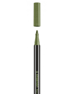 ROTULADOR PUNTA 1,4 MM PEN 68 METALLIC VERDE HOJA STABILO 68/843 (x10 unidades)