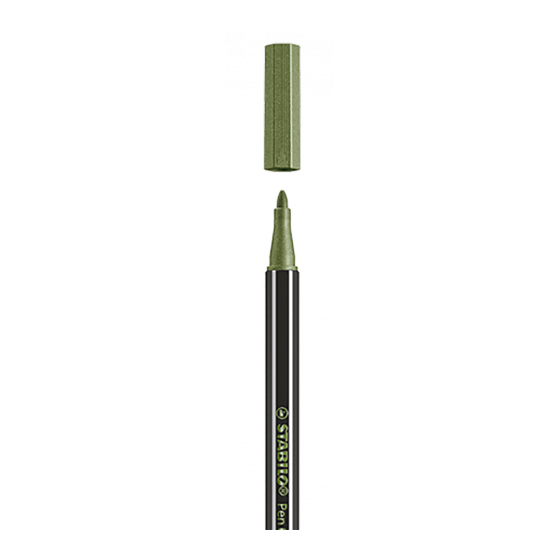 ROTULADOR PUNTA 1,4 MM PEN 68 METALLIC VERDE HOJA STABILO 68/843 (x10 unidades)