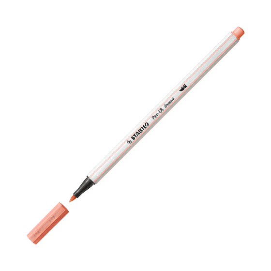 ESTUCHE CARTON 12 UNIDADES ROTULADOR PEN 68 BRUSH COLORES SURTIDOS STABILO 568/12-21