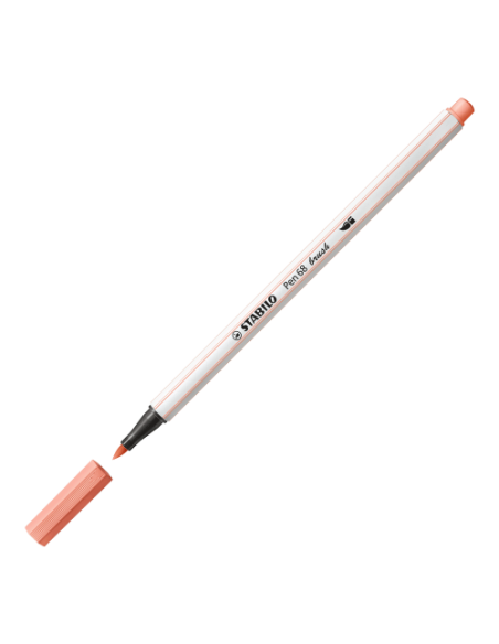 ESTUCHE CARTON 12 UNIDADES ROTULADOR PEN 68 BRUSH COLORES SURTIDOS STABILO 568/12-21