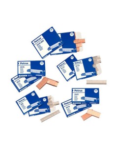 CAJA DE 1000 GRAPAS TIPO 25/10 GALVANIZADAS PARA GRAPADORA PETRUS 1400 PETRUS 623386