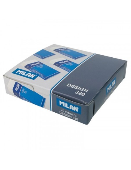 GOMA PARA OFICINA BLANCA CON FUNDA Y CELOFÁN MILAN CPM320 (x20 unidades)