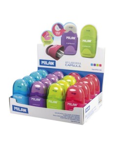 Milan 4701116 sacapuntas Sacapuntas manual Azul, Verde, Rosa, Púrpura