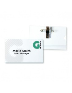 KIT DE 50 IDENTIFICADORES CON PINZA + IMPERDIBLE 75X40MM INCLUYE TARJETAS TARIFOLD 200570