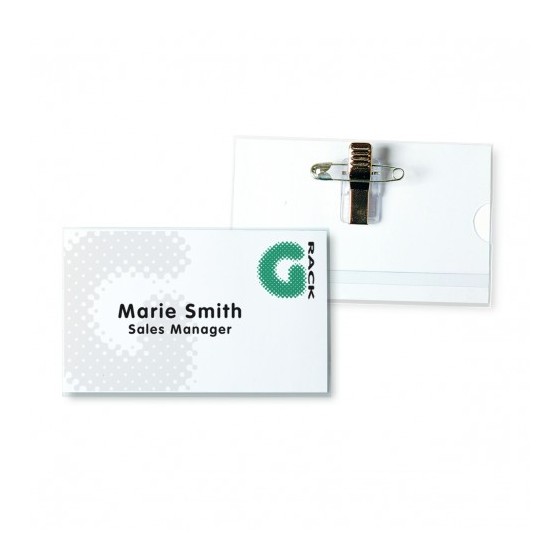 KIT DE 50 IDENTIFICADORES CON PINZA + IMPERDIBLE 75X40MM INCLUYE TARJETAS TARIFOLD 200570