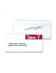 KIT DE 10 IDENTIFICADORES CON IMPERDIBLE 75X40MM INCLUYE TARJETAS TARIFOLD 11193