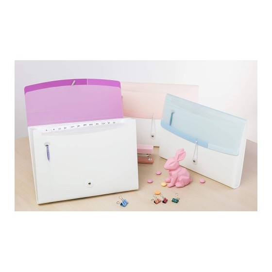 CARPETA ACORDEÓN DISEÑO CON 13 COMPARTIMENTOS COLOR DREAM ROSA TARIFOLD 511323