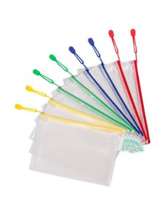 PACK DE 8 BOLSAS ZIPPER MULTIUSOS PVC - CON CIERRE CREMALLERA A6 SURTIDO TARIFOLD 509069