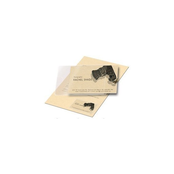 PACK DE 10 FUNDAS ADHESIVAS PARA TARJETAS DE VISITA- APERTURA LATERAL - 60 X 95 MM 3L 10106
