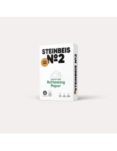 PAQUETE 500H PAPEL RECICLADO 80GR A4 TREND WHITE Nº2 ISO80 STEINBEIS 40002164 (x5 unidades)
