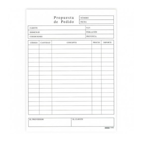 TALONARIO PEDIDOS 1/4 NATURAL CATALAN DUPLICADO (74402C) INGRAF 350348 (x10 unidades)