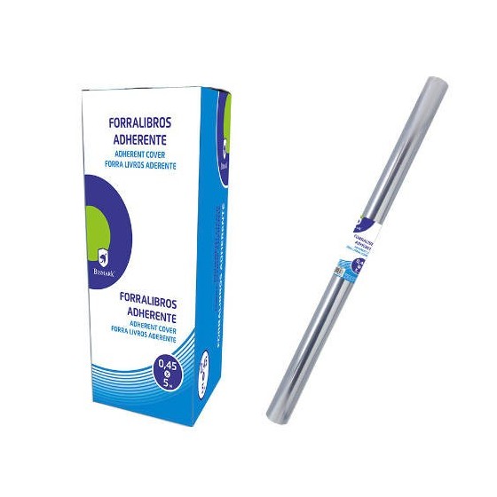 FORRALIBROS ADHERENTE PVC 5M X 45 CM. TRANSPARENTE BISMARK 315626 (x60 unidades)