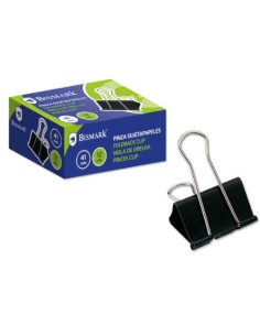 PINZA SUJETAPAPELES 41 MM. PALA ABATIBLE COLOR NEGRO BISMARK 321721 (x12 unidades)