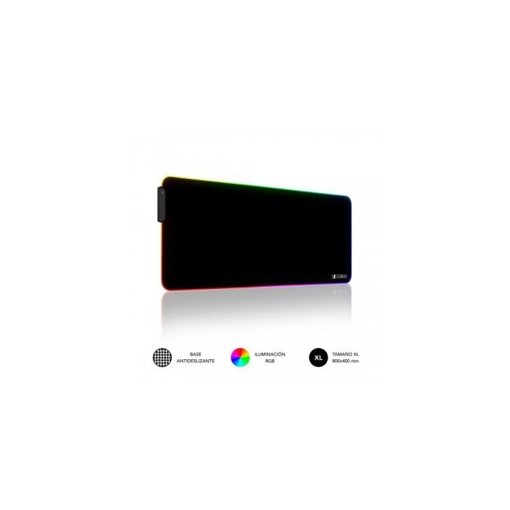 SUBBLIM Alfombrilla/Tapete Ratón Luz LED RGB 9 colores Extra Grande