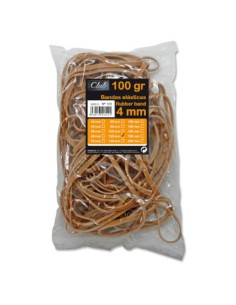BOLSA 100 GR. GOMAS ELASTICAS Nº 12 DE 12 CM. LARGO Y 4 CM. GROSOR OFFICE CLUB 320512