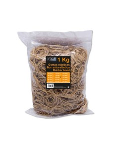 BOLSA 1 KG. GOMAS ELASTICAS Nº 100 DE 10 CM. LARGO OFFICE CLUB 300831