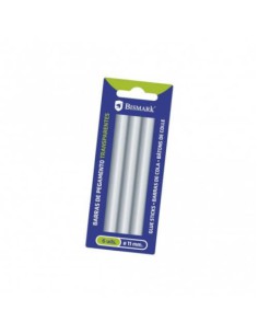 BLISTER 6 BARRAS DE PEGAMENTO SILICONA TRANSPARENTE 11,2 X 150 MM. BISMARK 327122