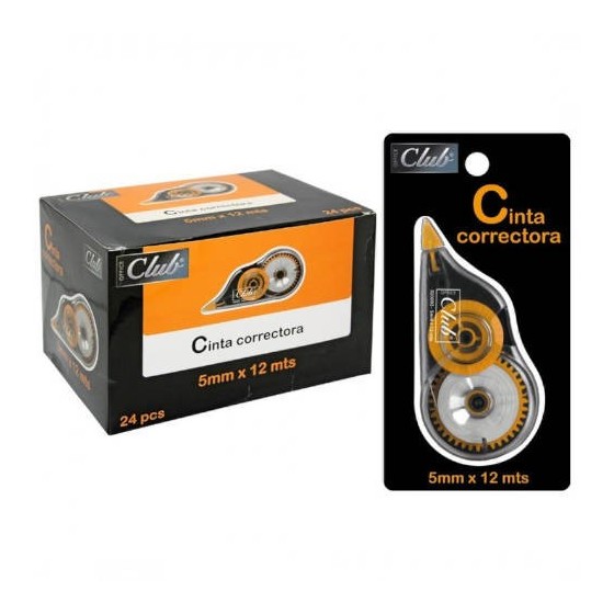 CINTA CORRECTORA 12 METROS X 5 MM. INGRAF OFFICE 320083 (x24 unidades)