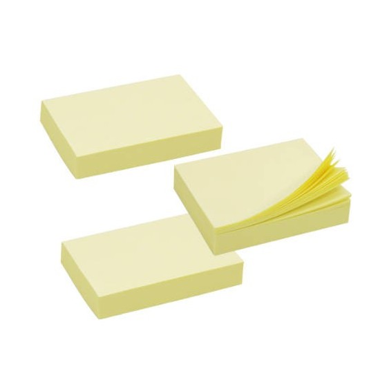 TACO NOTAS ADHESIVAS AMARILLAS 38X51 MM. 100 HOJAS BISMARK 921004 (x12 unidades)