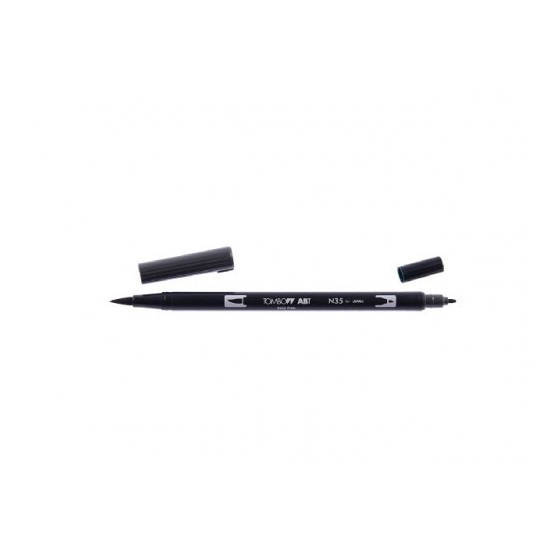ROTULADOR DOBLE PUNTA PINCEL COOL GRAY 12 COLOR GRIS TOMBOW ABT-N35 (x6 unidades)