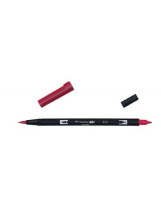ROTULADOR DOBLE PUNTA PINCEL COLOR CHERRY TOMBOW ABT-815 (x6 unidades)