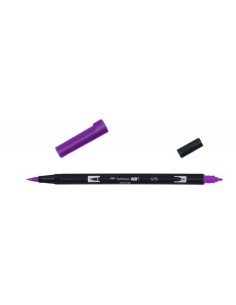 ROTULADOR DOBLE PUNTA PINCEL COLOR ROYAL PURPLE TOMBOW ABT-676