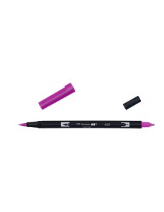 ROTULADOR DOBLE PUNTA PINCEL COLOR PURPLE TOMBOW ABT-665 (x6 unidades)