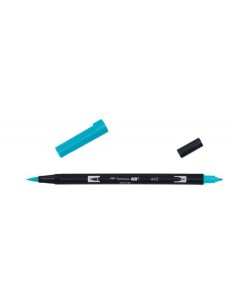 ROTULADOR DOBLE PUNTA PINCEL COLOR TURQUOISE TOMBOW ABT-443 (x6 unidades)