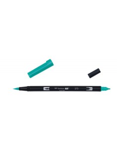 ROTULADOR DOBLE PUNTA PINCEL COLOR SEA BLUE TOMBOW ABT-373 (x6 unidades)