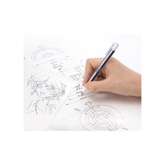 BORRADOR DE PRECISIÓN PUNTA REDONDA 2,3 MM. CUERPO BLANCO/AZUL/NEGRO TOMBOW EH-KUR (x5 unidades)