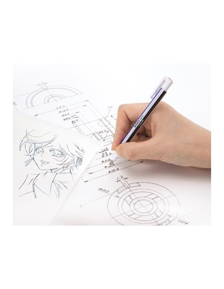 BORRADOR DE PRECISIÓN PUNTA REDONDA 2,3 MM. CUERPO BLANCO/AZUL/NEGRO TOMBOW EH-KUR (x5 unidades)