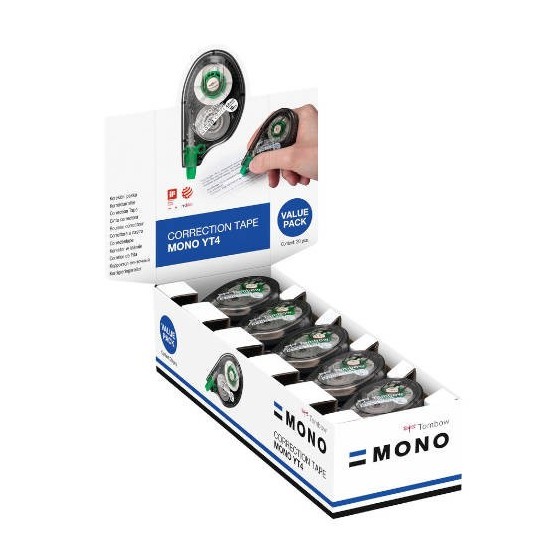 CINTA CORRECTORA MONO YT4 4.2MMX10M TOMBOW CT-YT4-20 (x20 unidades)