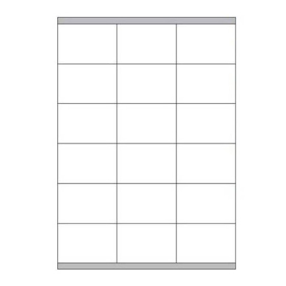 CAJA 100 HOJAS ETIQUETAS BLANCAS CON MÁRGENES-LÁSER/INYECCIÓN DE TINTA/FOTOCOPIADORAS-70X48 MM MEGASTAR LP4MS-7048