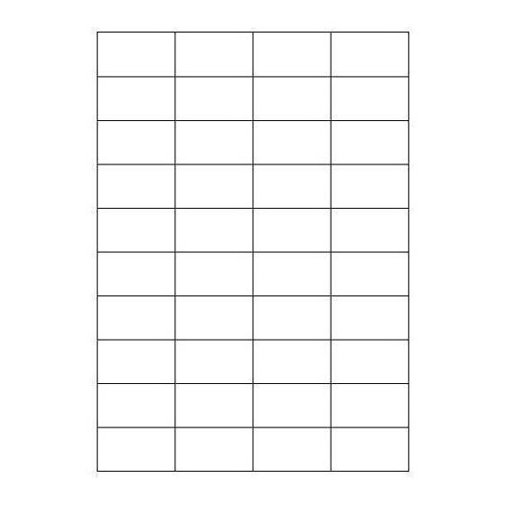 CAJA 100 HOJAS ETIQUETAS BLANCAS SIN MÁRGENES-LÁSER/INYECCIÓN DE TINTA/FOTOCOPIADORAS-52X30 MM MEGASTAR LP4MS-5230