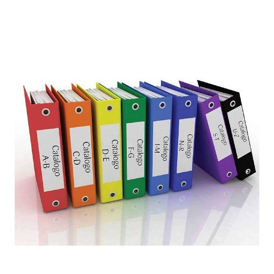 KIT 10 HOJAS ETIQUETAS BLANCAS Y FLUORESCENTES PARA OFICINA MIX 10 FORMATOS TICO TicoA4-mix