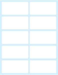 PAQUETE 10 HOJAS ETIQUETAS BLANCAS EN SOBRE-58X28 MM TICO E-5828