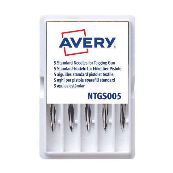 AGUJAS ESTÁNDAR CORTAS CON BASE DE PLÁSTICO AVERY NTGS005