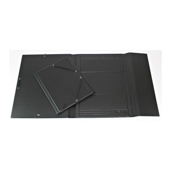 CARPETA FORMATO FOLIO GOMAS Y SOPALAS PVC NEGRA IBERPLAS 343CS00