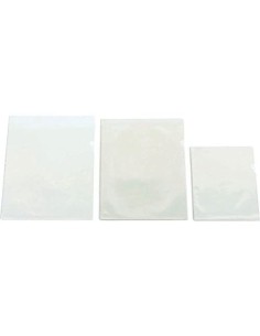 CAJA 50 DOSSIER FORMATO FOLIO  "L" C/UÑERO PVC CRISTAL 150 MICRAS IBERPLAS 24950