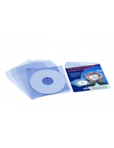 CAJA 100 FUNDAS PVC CRISTAL CD/DVD 125x125MM + SOLAPA IBERPLAS 479D100