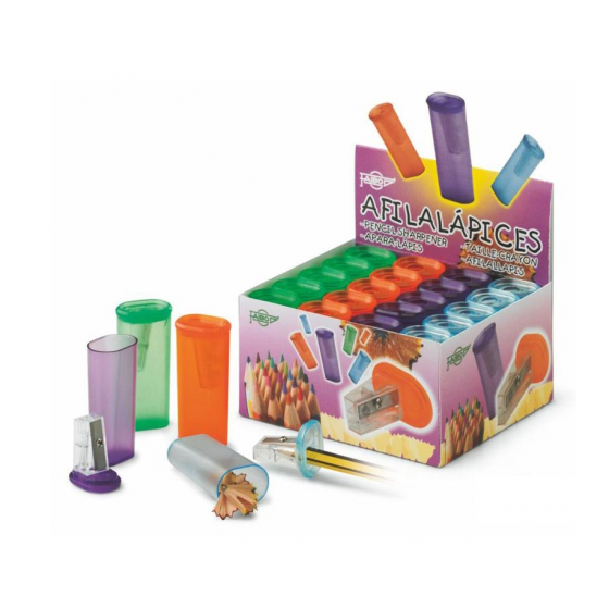 SACAPUNTAS PLASTICO CON DEPOSITO FAIBO 2101 (x20 unidades)