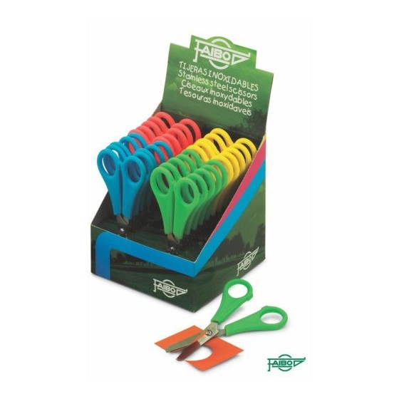 FAIBO TE13E tijera de escritorio y manualidades Tijeras de oficina Corte recto Azul, Verde, Rojo, Amarillo
