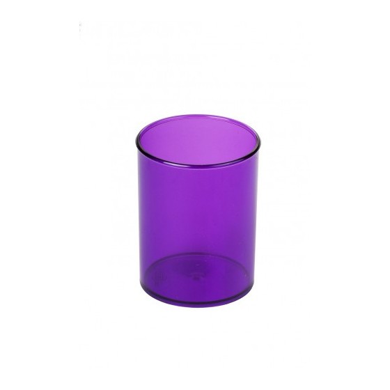 CUBILETE DE PLASTICO 78 MM. DIAMETRO X 100 MM. ALTO TRANSPARENTE VIOLETA FAIBO 205-58 (x10 unidades)