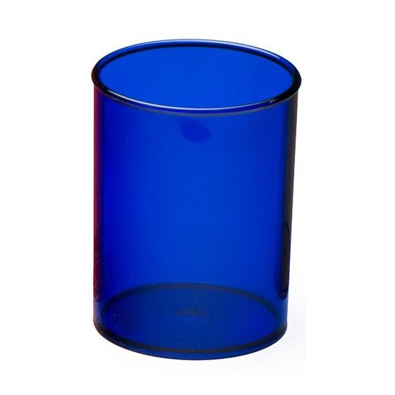 CUBILETE DE PLASTICO 78 MM. DIAMETRO X 100 MM. ALTO TRANSPARENTE AZUL OSCURO FAIBO 205-52 (x10 unidades)