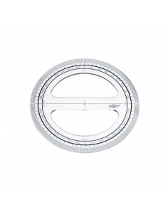 CIRCULO TRANSPARENTE EN PLASTICO INYECTADO GRADUADO Y BISELADO 12 CM. FAIBO 220