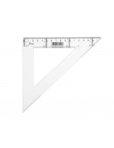 ESCUADRA TRANSPARENTE EN PLASTICO INYECTADO GRADUADO Y BISELADO 25 CM. FAIBO 41225
