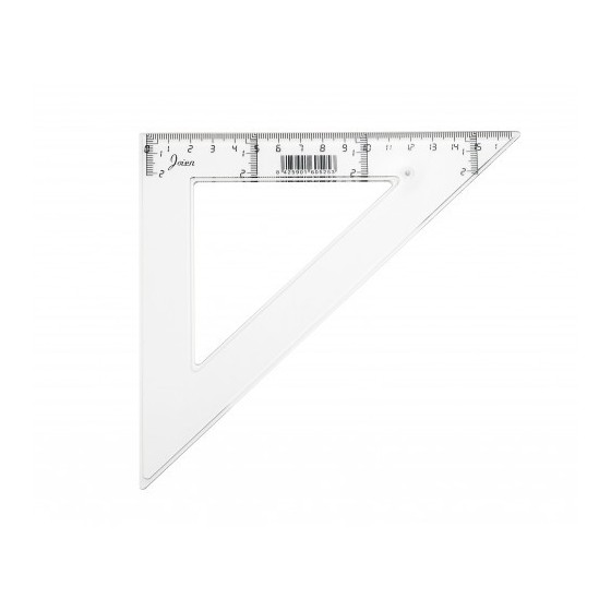ESCUADRA TRANSPARENTE EN PLASTICO INYECTADO GRADUADO Y BISELADO 25 CM. FAIBO 41225